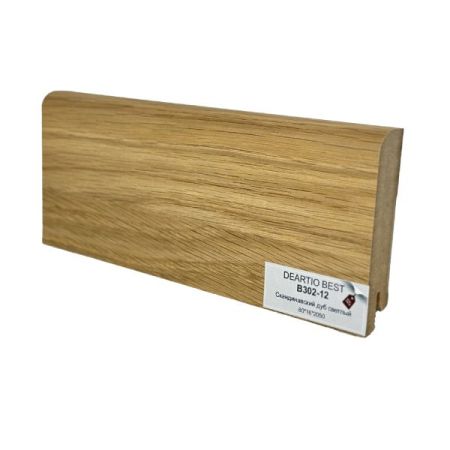 Плинтус DeARTIO B302-12 скандинавский дуб светлый Deartio Best