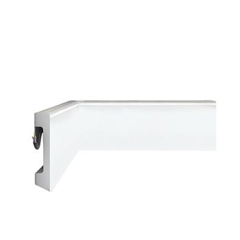 Плинтус Decomaster Белый D235-114 глянцевый 2400×80×17