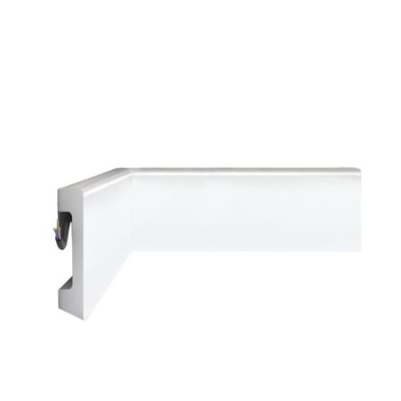 Плинтус Decomaster Белый D235-114 глянцевый 2400×80×17