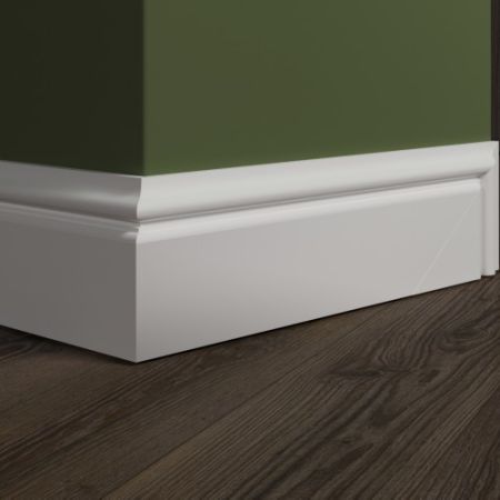 Плинтус Evrowood МДФ Белый PN 100 2000×100×16