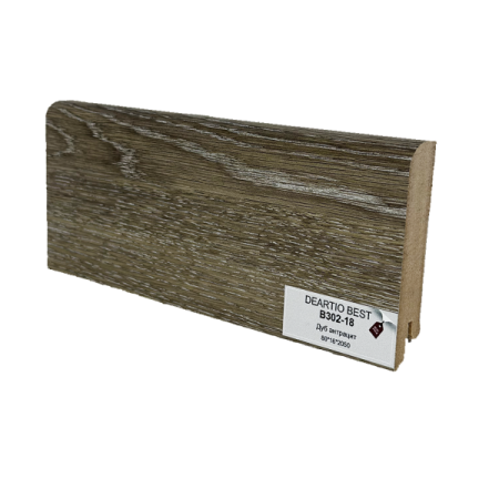 Плинтус DeARTIO B302-18 дуб антрацит