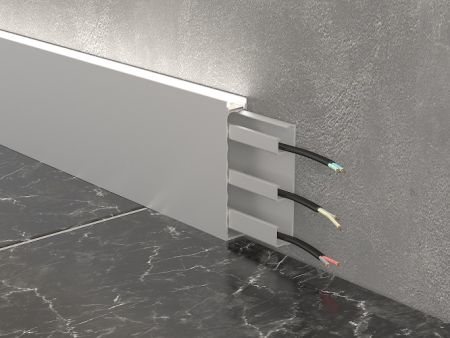 Плинтус кабельный с led подсветкой ALP-G80LA