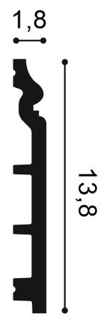 Плинтус ORAC DECOR SX118 138х18 мм