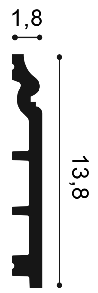 Плинтус ORAC DECOR SX118 138х18 мм