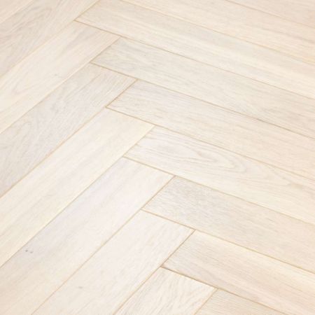 Инженерная доска Lab Arte Angle  Английская ёлка Дуб Селект Чегет белый лак