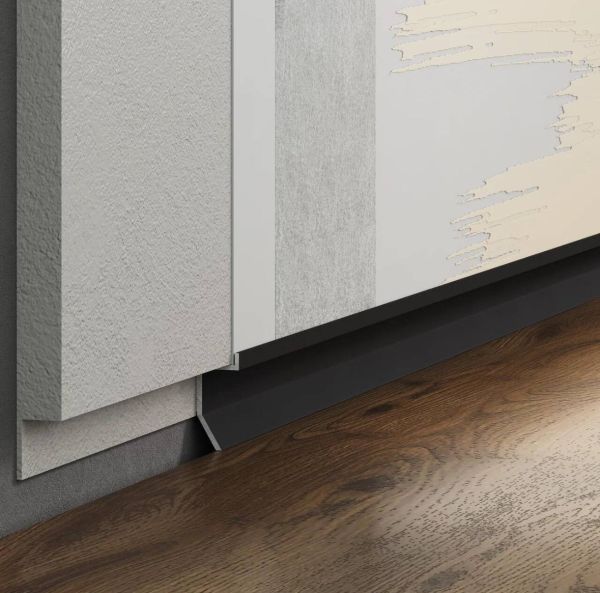 Плинтус Laconistiq Теневой плинтус NOVEL mini черный муар 11x24x3000