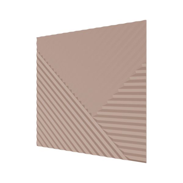 Стеновая панель Пирамида МДФ Ликорн Лиловая  500х500х8 (4 шт.)