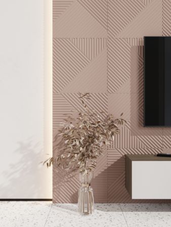 Стеновая панель Пирамида МДФ Ликорн Лиловая  500х500х8 (4 шт.)