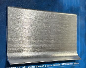 Плинтус Progress profiles напольный BTBS Алюминий  Шлифованный (браш) Серебро2м