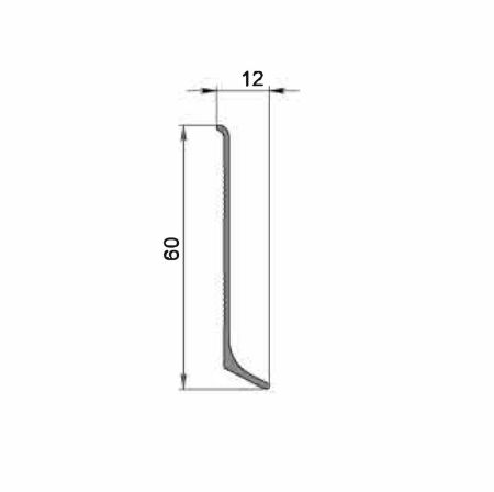 Плинтус Алюминиевый анодированный Шампань 3м