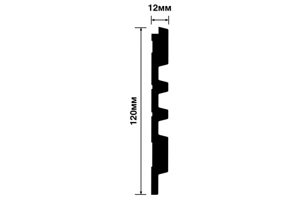 Стеновая панель из полистирола Hiwood LV121 BU22 2700×120×12