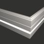 Плинтус Evrowood МДФ Белый PN 120 Led  2000×110×16