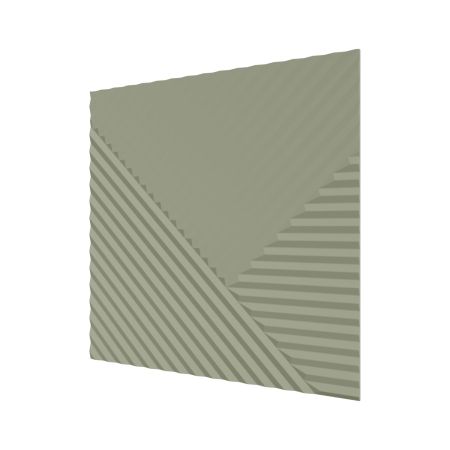 Стеновая квадратная панель Круги МДФ Фисташка 500х500х8 (4 шт.)