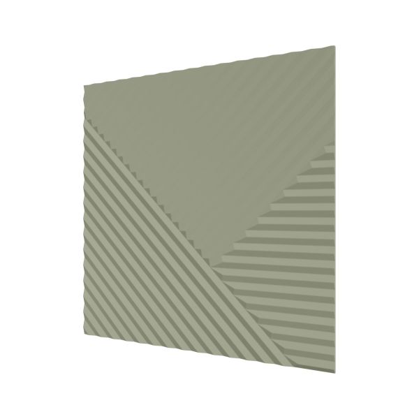 Стеновая квадратная панель Круги МДФ Фисташка 500х500х8 (4 шт.)