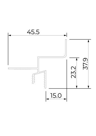 Теневой профиль для потолка Чёрный