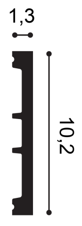 Плинтус ORAC DECOR SX163 102х13 мм