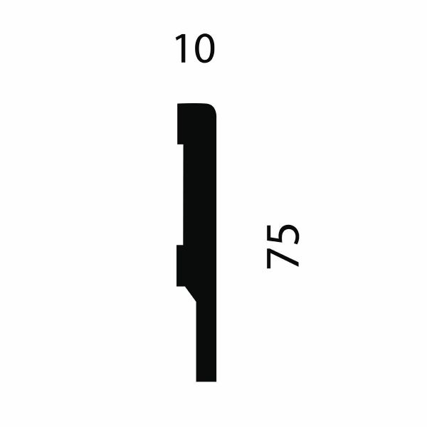 Плинтус МДФ под покраску Cosca Decor AP72 2400×75×10