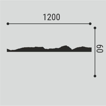 Стеновая панель под покраску Bello Deco C001-1 PU 1200x600x60