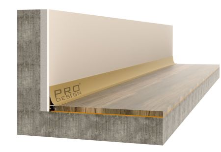 Плинтус Pro Design Corner L 584 Анодированный шампань