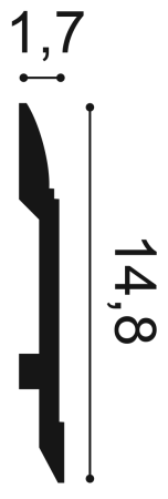 Плинтус ORAC DECOR SX104 148х17 мм