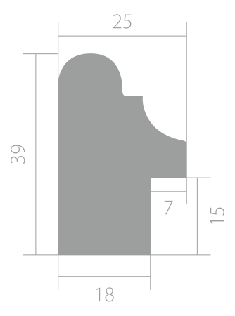 Молдинг Ultrawood U 005 (2200 х 39 х 25)
