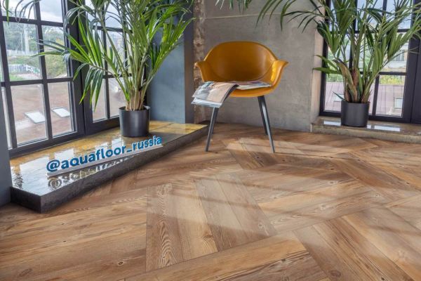 Кварц виниловое покрытие Aquafloor Space Parquet Light AF4504PQL