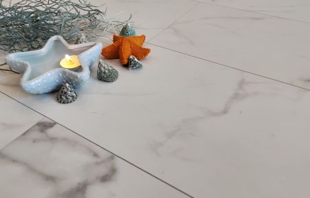 Кварц виниловое покрытие Stone Floor MSPC Бело-серый Мрамор