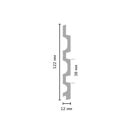 Стеновая панель Decomaster Eco Line D316-87 Дуб титан 2900×122×12
