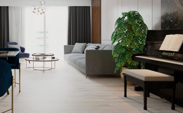 Кварц виниловое покрытие Stone Floor Дуб Летний лес 8305-03 НР