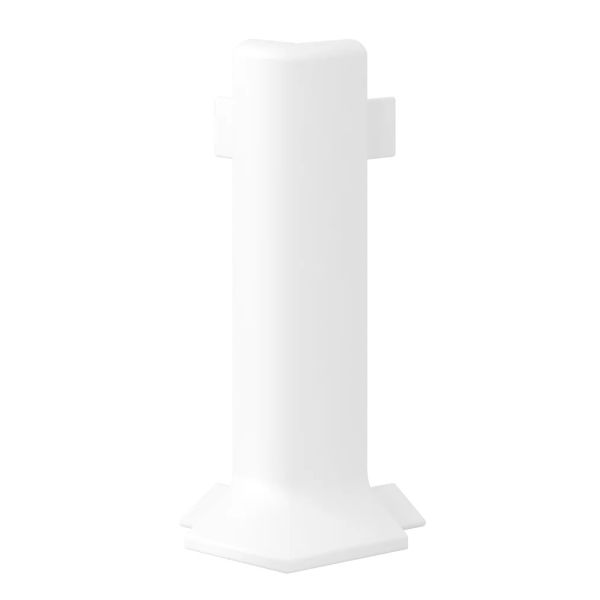 Угол алюминиевый внешний L-образный Белый 9016 для плинтуса 