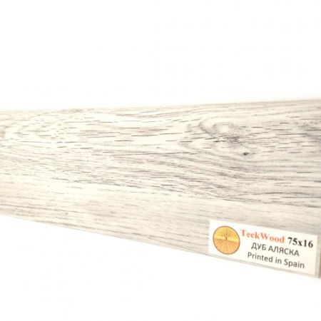 Плинтус МДФ ламинированный TeckWood Дуб Аляска 2150×75×16