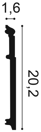 Плинтус ORAC DECOR High Heels SX156 202х16 мм