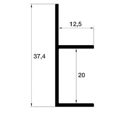 Профиль теневой алюминиевый Modern Decor ПП-F-20/12