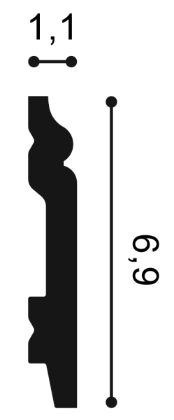 Плинтус ORAC DECOR SX165 69х11 мм