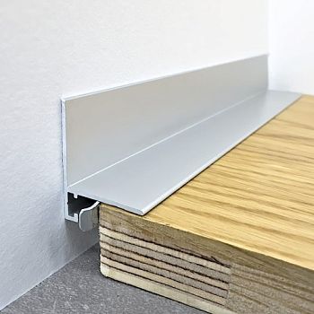 Микроплинтус алюминиевый TeckWood L-20 Серый Муар RAL 7047 2000×20×16