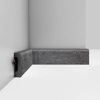 Плинтус Decomaster Травертин темный мерцающий D234-1632G 2400×58×16