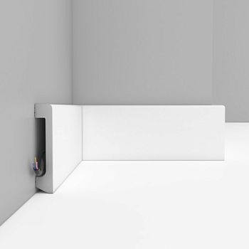 Плинтус Decomaster Белый D235-115 матовый 2400×80×17