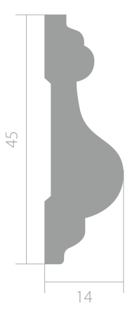 Молдинг Ultrawood U 002 (2440 х 45 х 14)