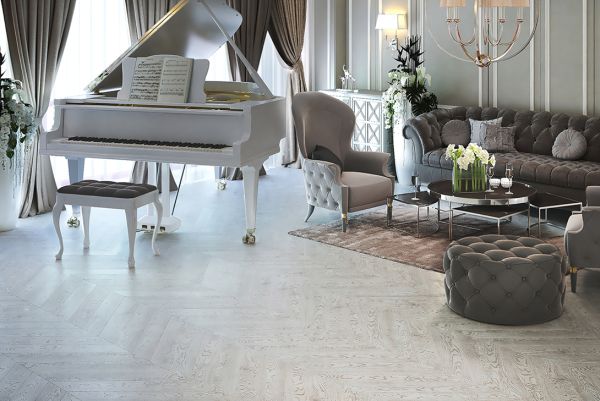 Инженерная доска Gran Parte Французская Ёлочка Дуб ЛАТТЕ / LATTE