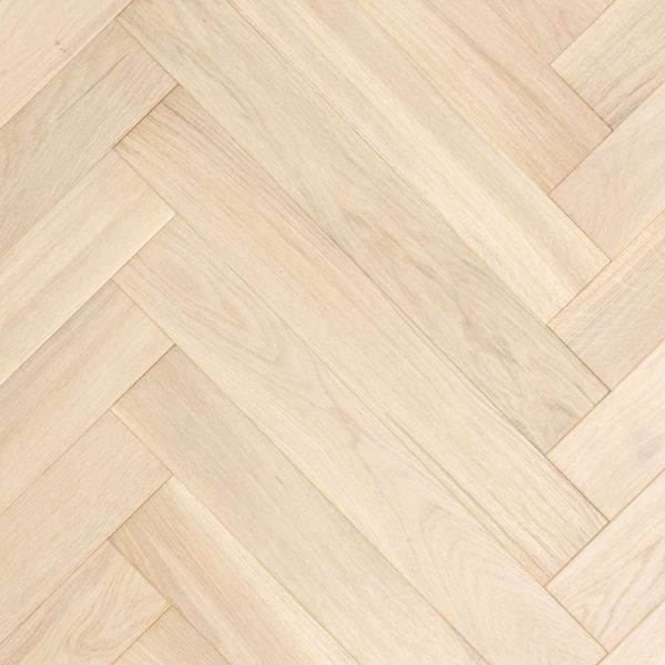 Инженерная доска Lab Arte Angle  Английская ёлка Дуб Селект Чегет белый лак