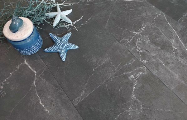 Кварц виниловое покрытие Stone Floor MSPC Мрамор Графитовый