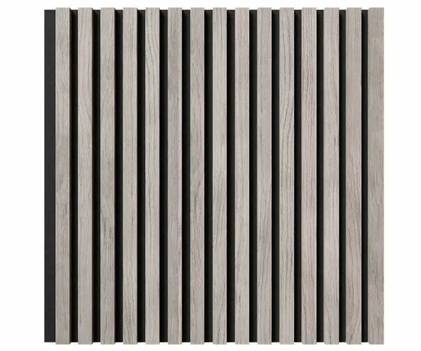 Стеновая панель акустическая Cosca Decor Сканди Дуб Старинный Светло-серый черный войлок 600×600×19