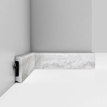 Плинтус Decomaster Кварц белый D234-1634 2400×58×16