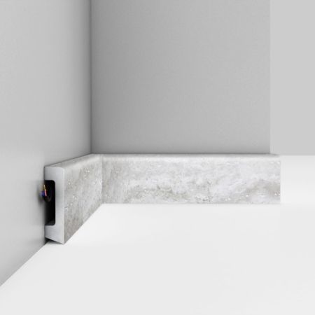 Плинтус Decomaster Кварц белый D234-1634 2400×58×16