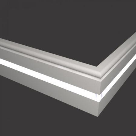 Плинтус Evrowood МДФ Белый PN 030 Led  2000×80×16