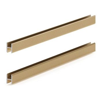 Профиль алюминиевый теневой Laconistiq Dual Светлое золото 22-15-300 3000×8,6×12