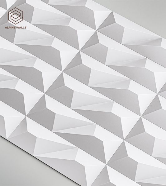 Стеновая панель под покраску Alpine Walls Geometrium  ECOGR0206W  1200*600*25
