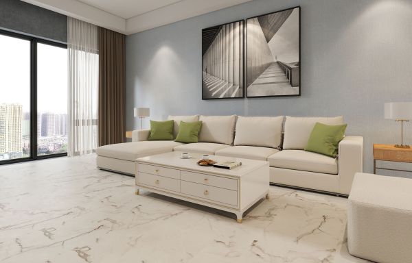 Кварц виниловое покрытие Stone Floor MSPC Бело-серый Мрамор