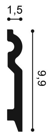 Плинтус ORAC DECOR SX137 99х15 мм