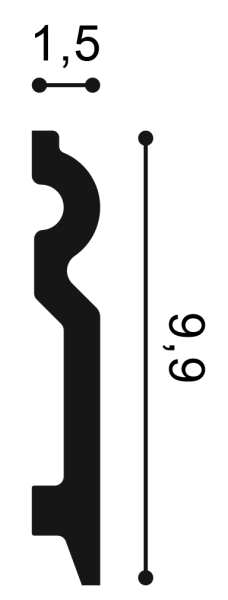 Плинтус ORAC DECOR SX137 99х15 мм